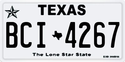 TX license plate BCI4267