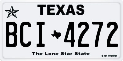 TX license plate BCI4272