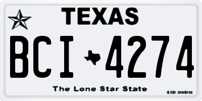 TX license plate BCI4274