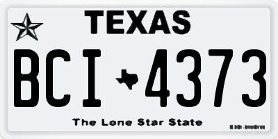 TX license plate BCI4373