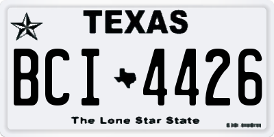 TX license plate BCI4426