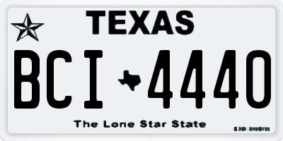 TX license plate BCI4440