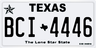 TX license plate BCI4446
