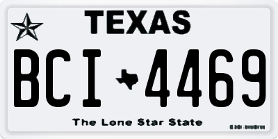 TX license plate BCI4469