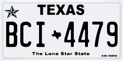 TX license plate BCI4479