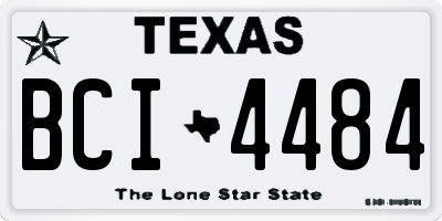 TX license plate BCI4484
