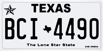 TX license plate BCI4490