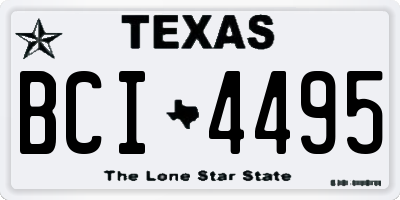 TX license plate BCI4495