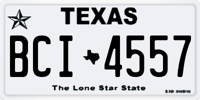 TX license plate BCI4557