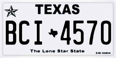TX license plate BCI4570