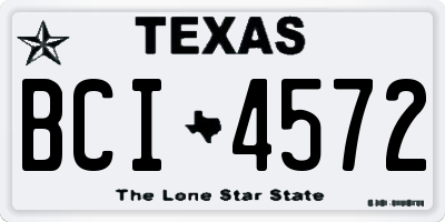TX license plate BCI4572