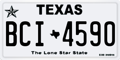 TX license plate BCI4590