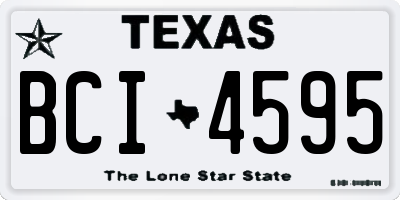 TX license plate BCI4595