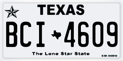 TX license plate BCI4609