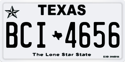 TX license plate BCI4656