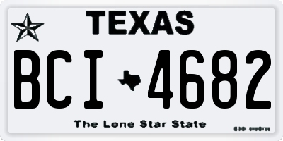 TX license plate BCI4682
