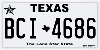 TX license plate BCI4686