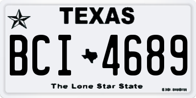 TX license plate BCI4689