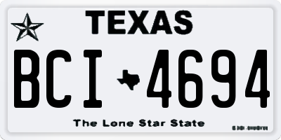 TX license plate BCI4694
