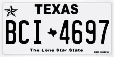TX license plate BCI4697