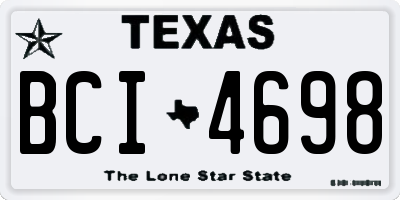TX license plate BCI4698