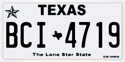 TX license plate BCI4719