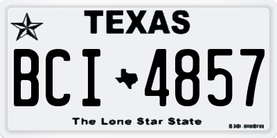 TX license plate BCI4857