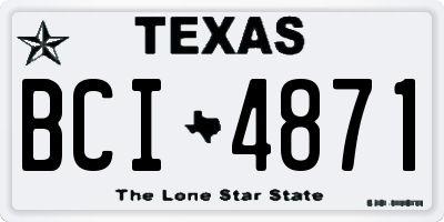 TX license plate BCI4871