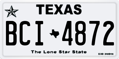TX license plate BCI4872