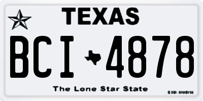 TX license plate BCI4878