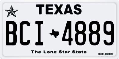 TX license plate BCI4889