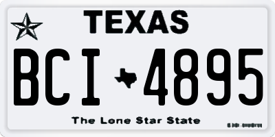 TX license plate BCI4895