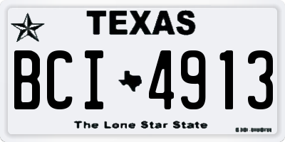TX license plate BCI4913