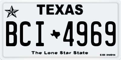 TX license plate BCI4969