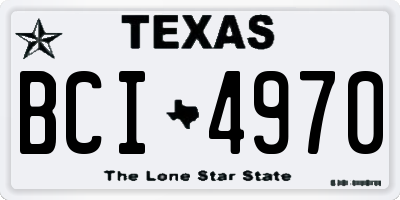 TX license plate BCI4970