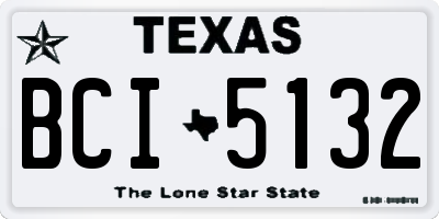 TX license plate BCI5132