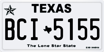 TX license plate BCI5155