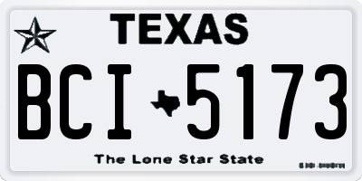 TX license plate BCI5173
