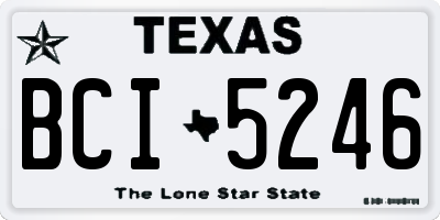 TX license plate BCI5246