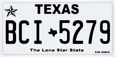 TX license plate BCI5279