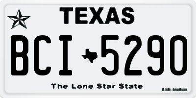 TX license plate BCI5290