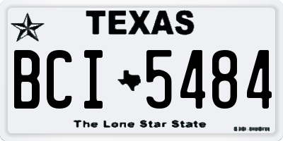 TX license plate BCI5484