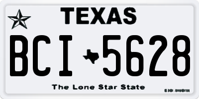 TX license plate BCI5628