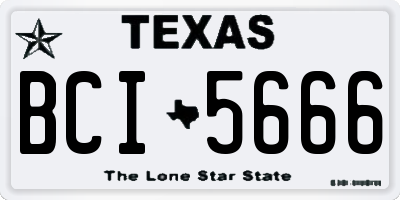 TX license plate BCI5666