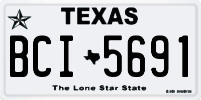 TX license plate BCI5691