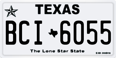 TX license plate BCI6055