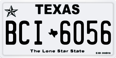 TX license plate BCI6056