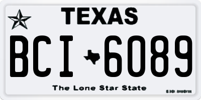 TX license plate BCI6089