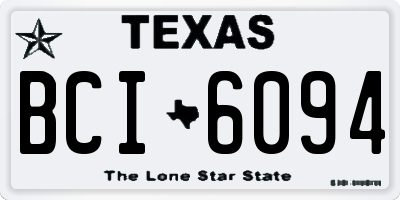 TX license plate BCI6094