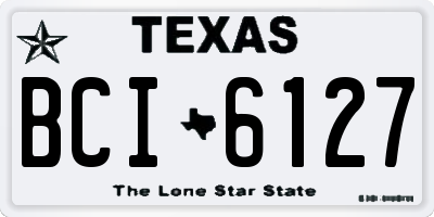 TX license plate BCI6127